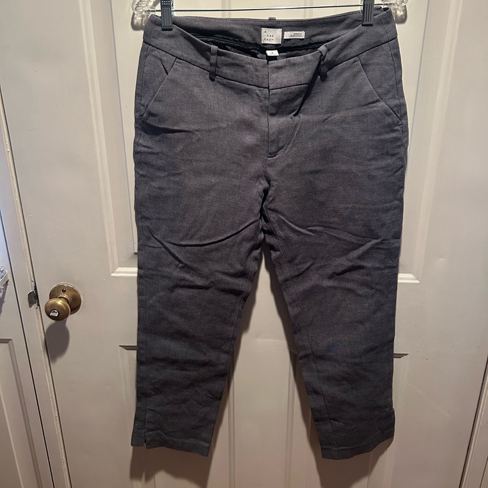 a new day, grey cropped dress pants